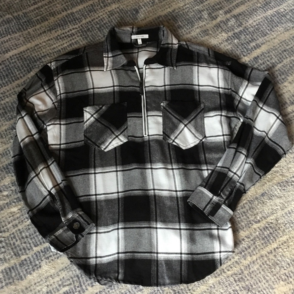 Maurice Plaid 1/2  Zip Shirt